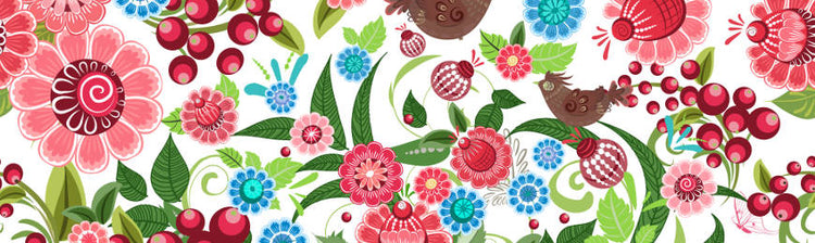 Folk Art Patterns by Wall Art Prints