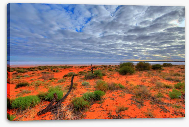 Red centre salt lake