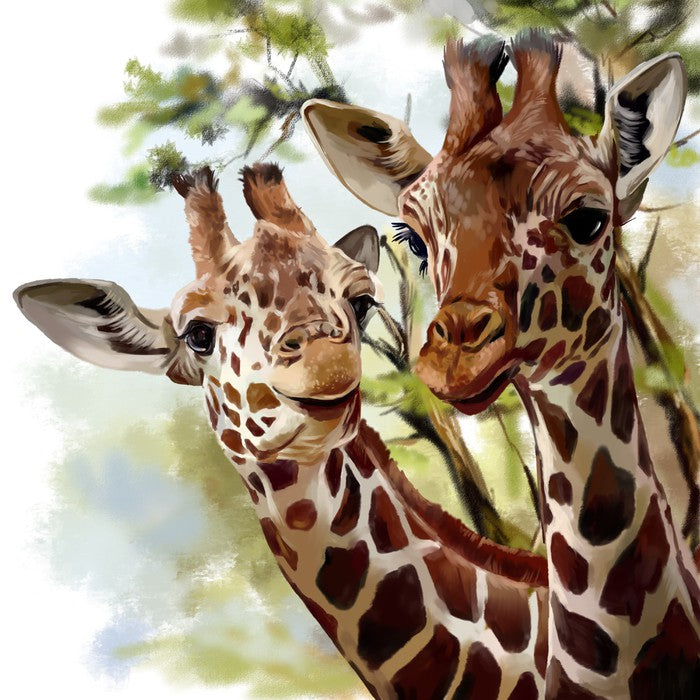 Giraffe and calf