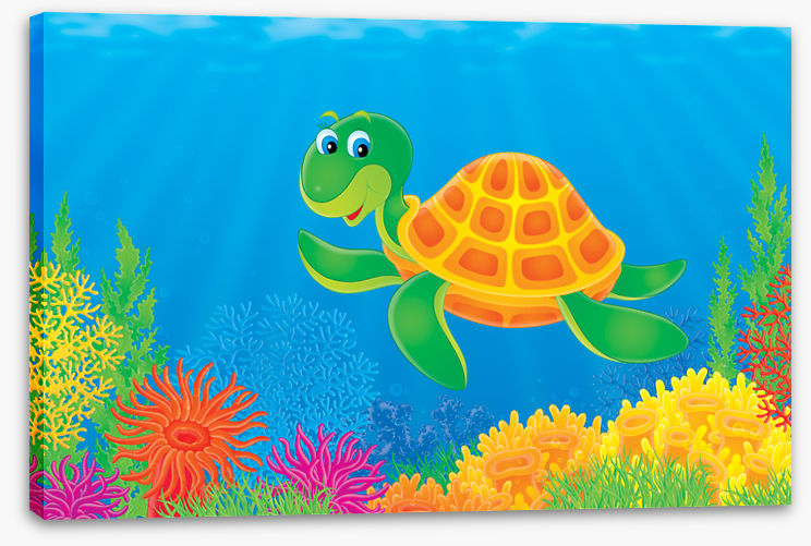 Green turtle grin