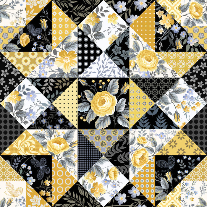 Yellow rose patchwork