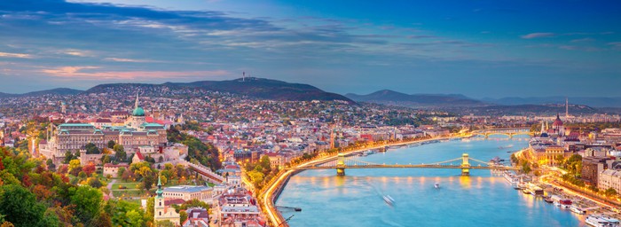 Danube dusk panorama