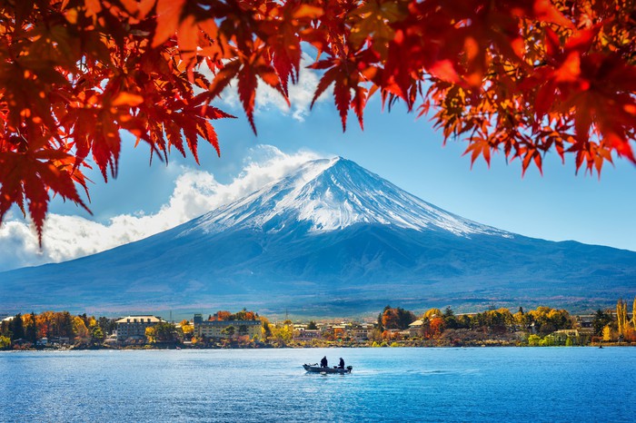 Kawaguchiko lake autumn