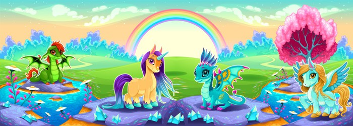 Rainbow land panoramic