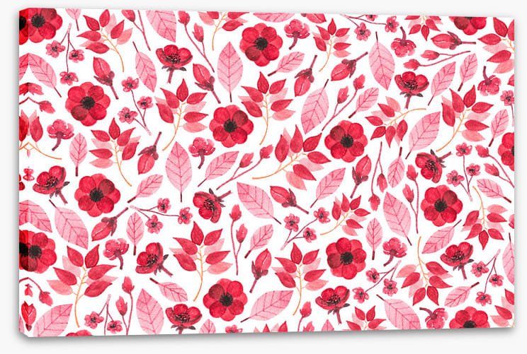 Red petal leaves