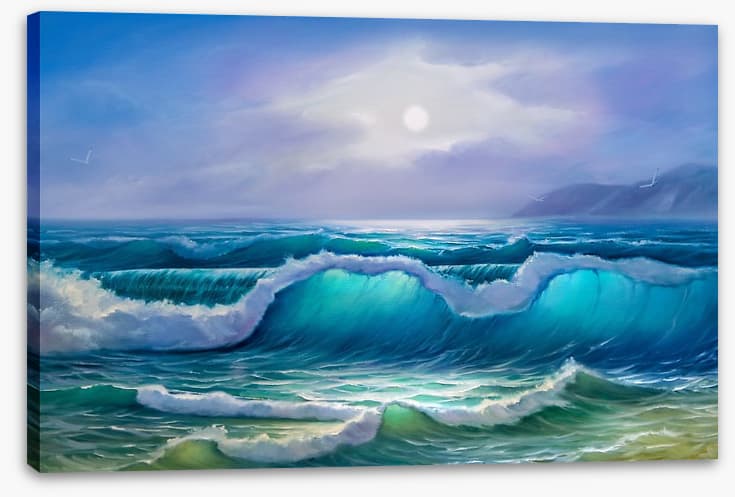 Moonlit waves