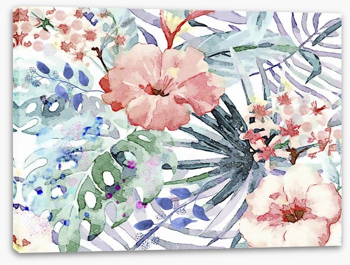Ferns and flowers