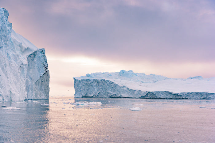 Through the icebergs