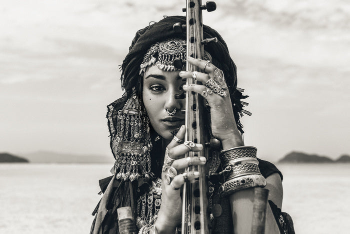 Sitar by the sea