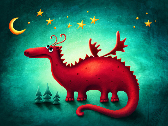 Red dragon moonlight