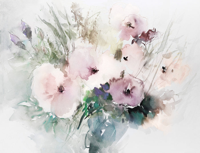Winter bloom aquarelle