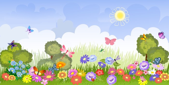 Floral lawn