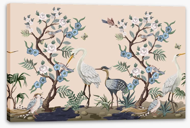 Heron garden chinoiserie
