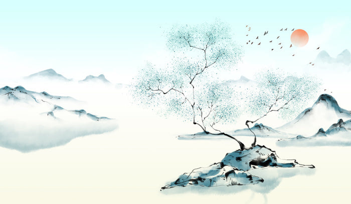 Misty island evening