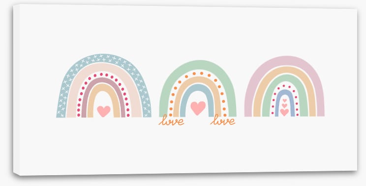 Rainbow love trio