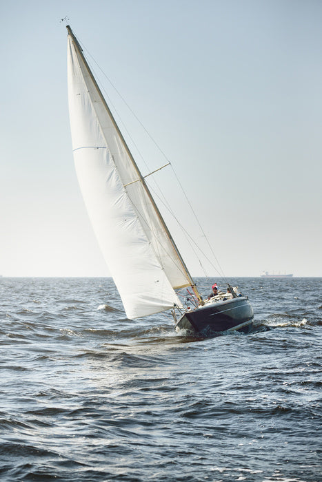 Heeled sloop