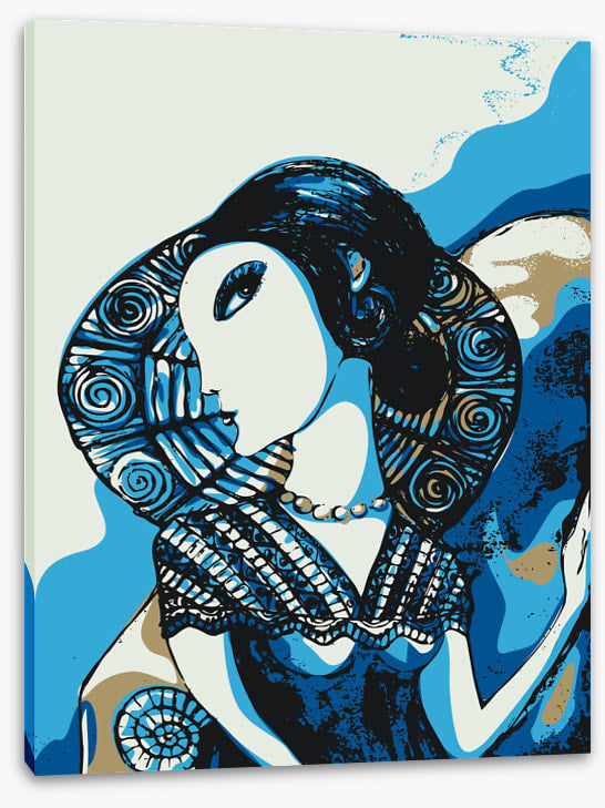Lady in blue