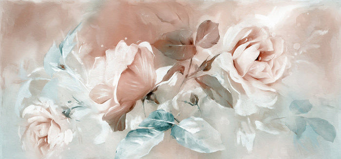 Peach rose trio