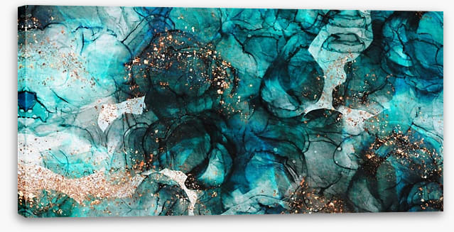 Intensely teal