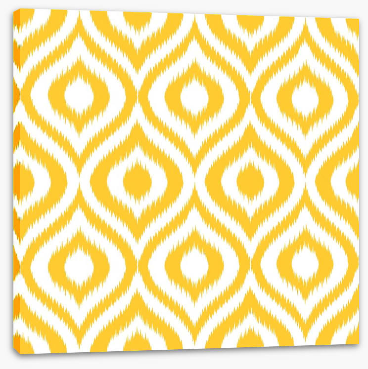 Yellow geometric ikat