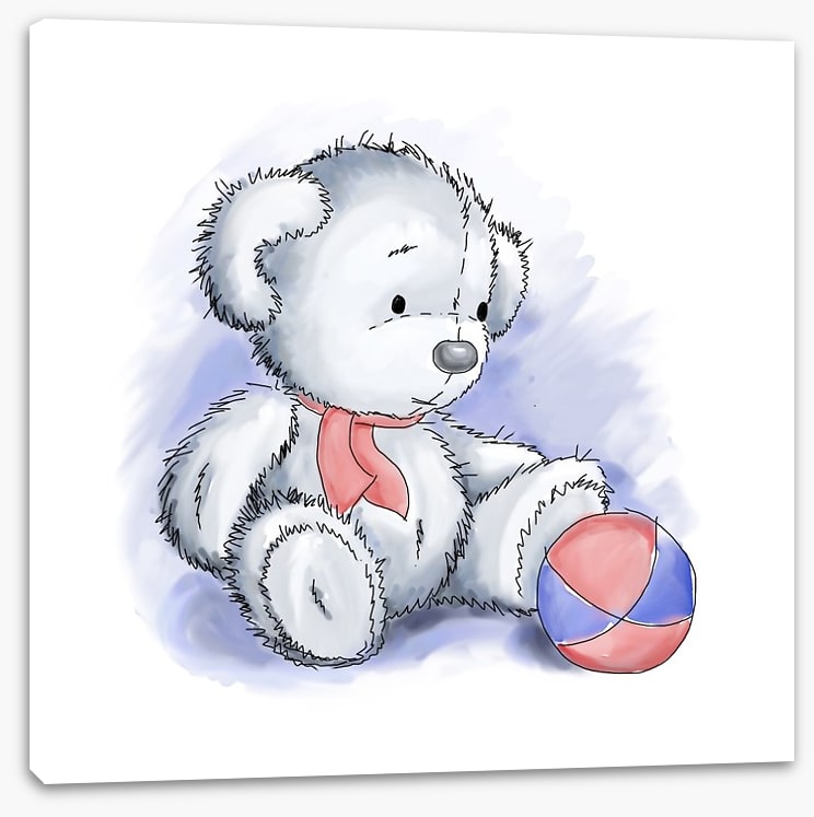 Blue bear and ball