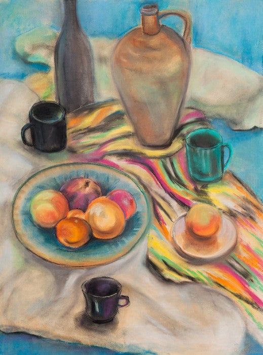 Pitcher and peaches