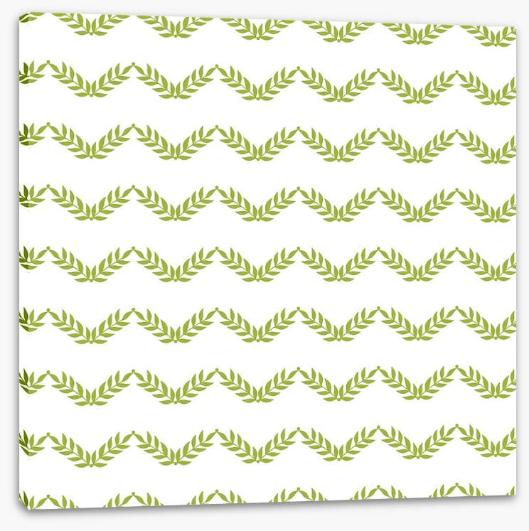 Green leaves chevron