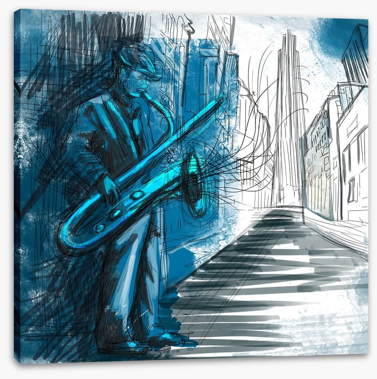 Sax player blues