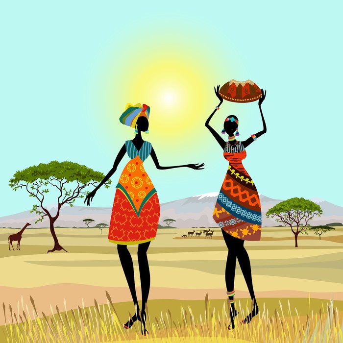 African women on the plains
