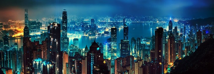 Hong Kong dusk panorama