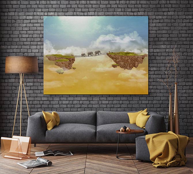 Elephants crossing