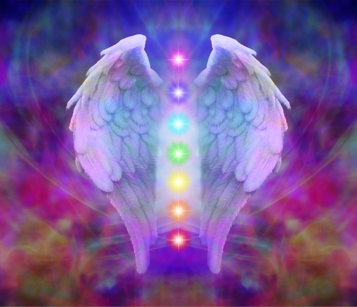 Reiki wings and chakras