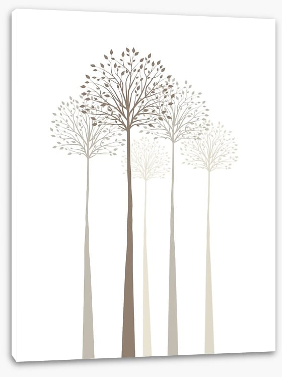 Elegant trees on white
