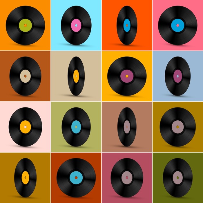 Retro vinyl records