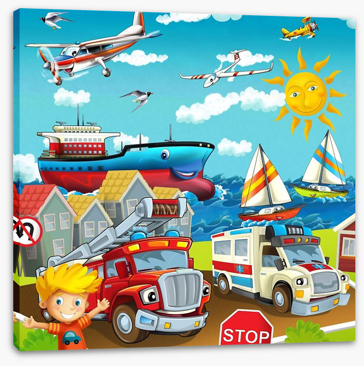 The bustling port