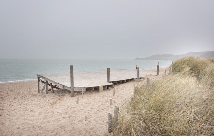 White sand jetty