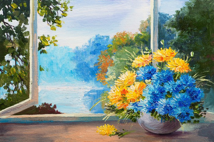 Bouquet by the window