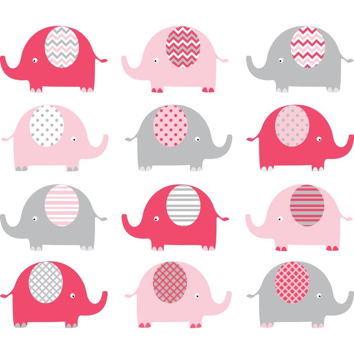 Baby pink elephants