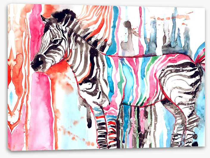 Watercolour zebra