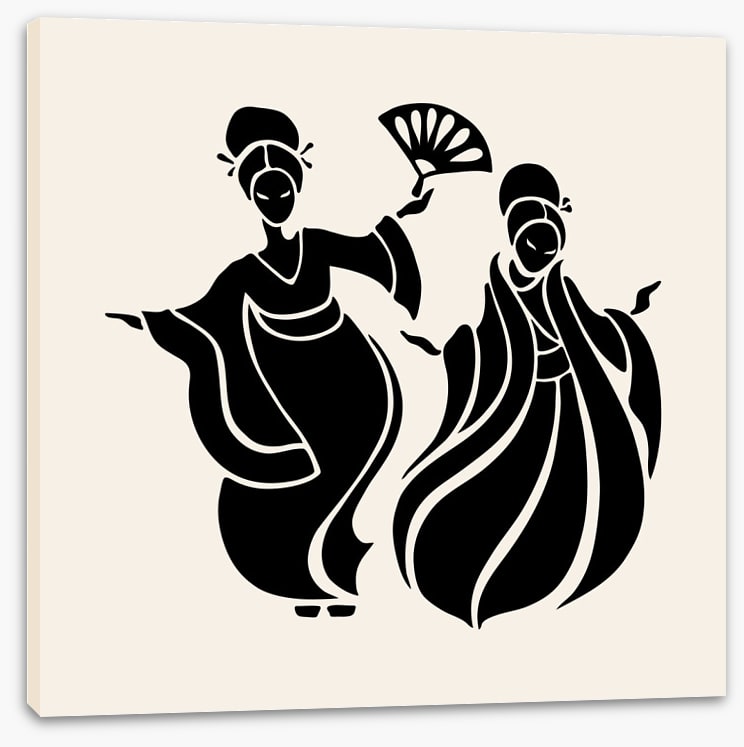 Fan dance pair