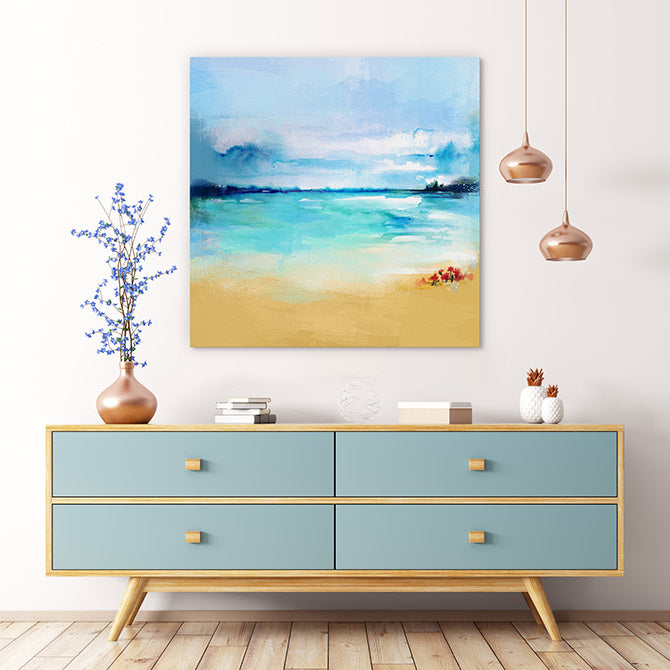Flowers by the sea