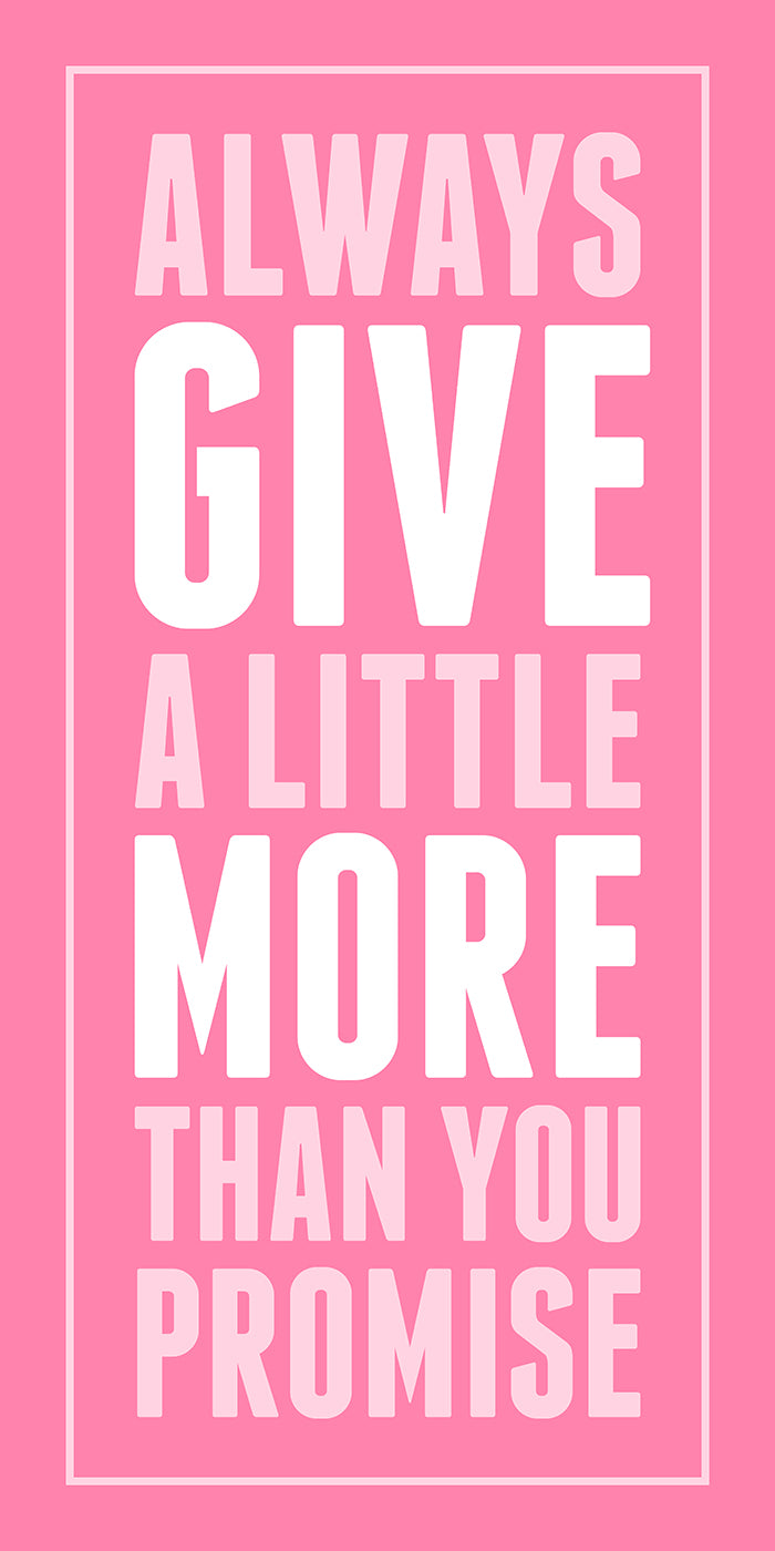 Give a little more