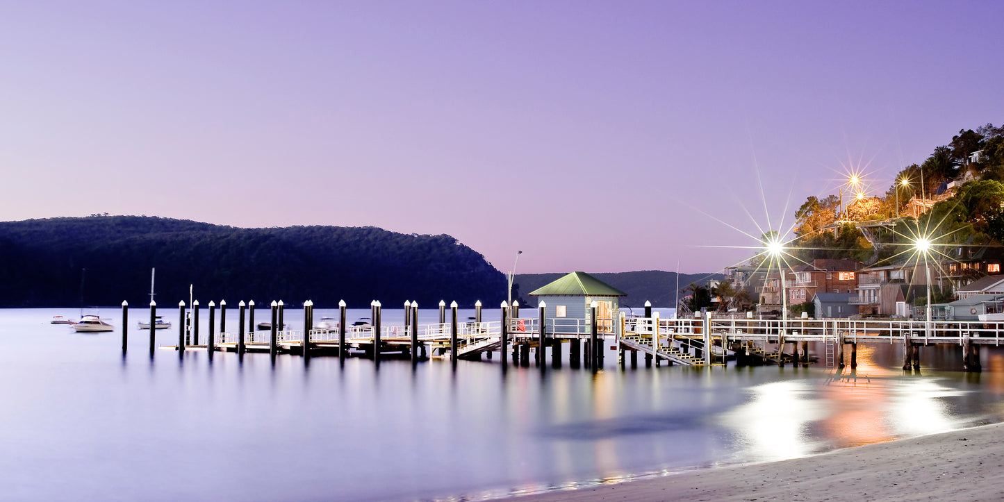 Palm Beach wharf at dusk