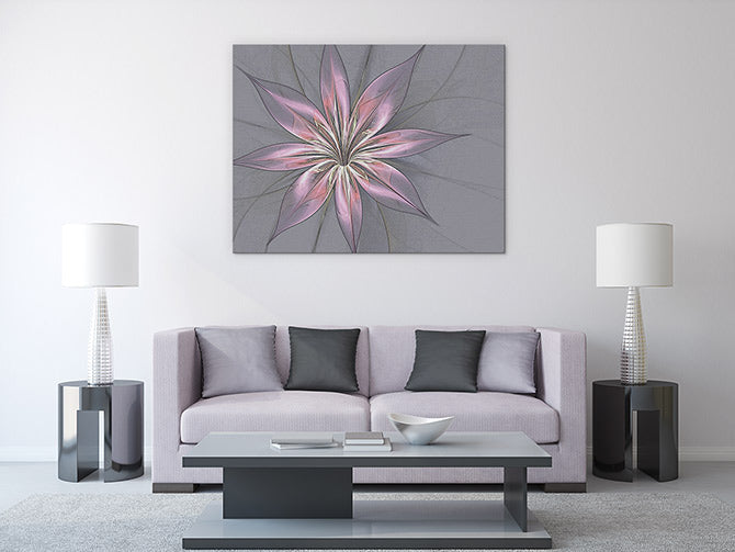 Silk flower in grey