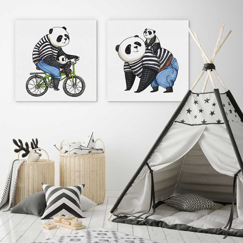 Panda back ride