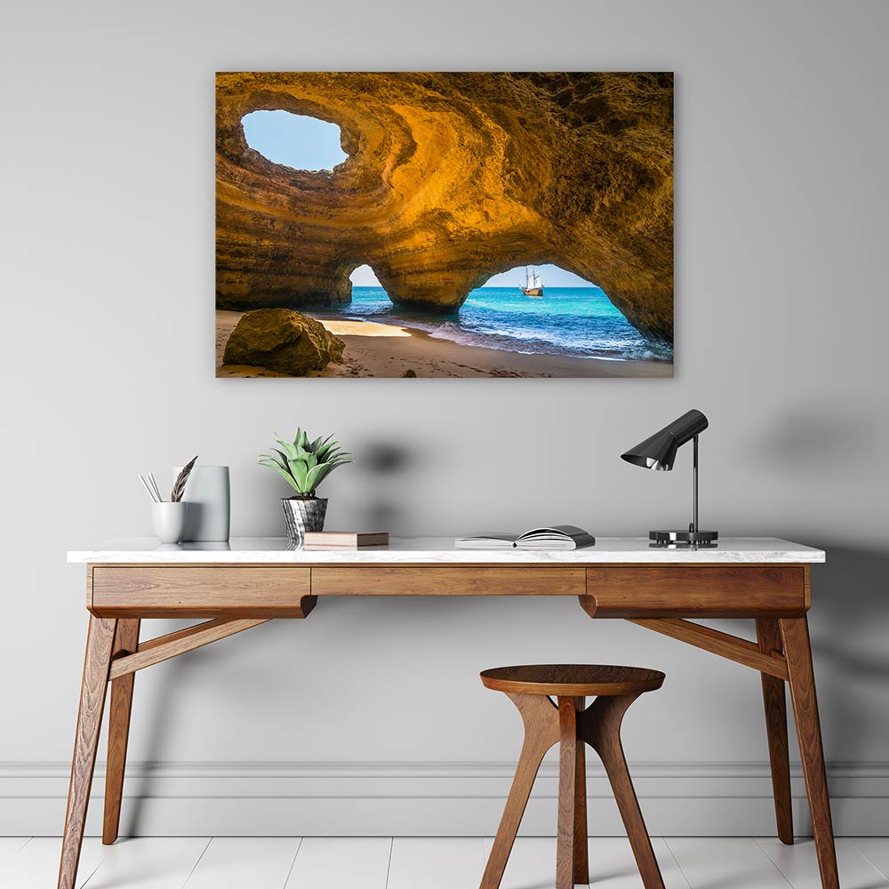 In the coastal cave