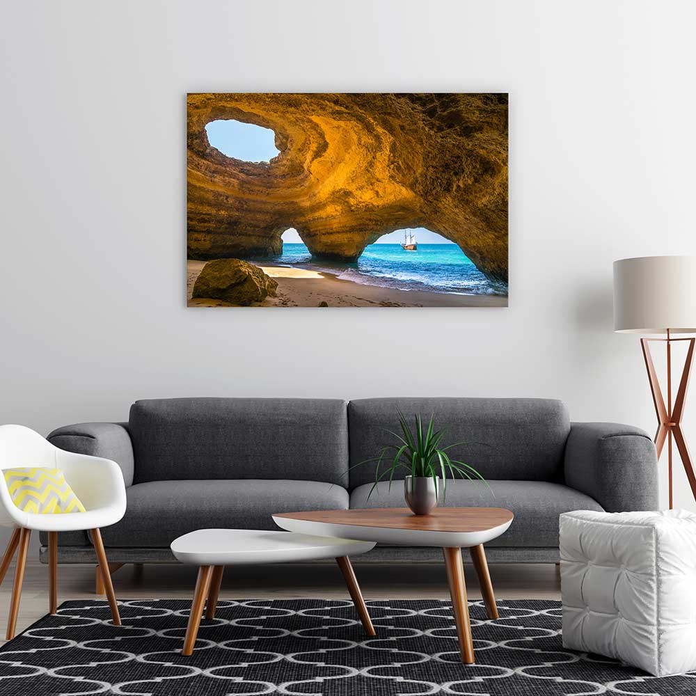 In the coastal cave