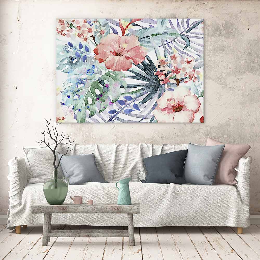 Ferns and flowers