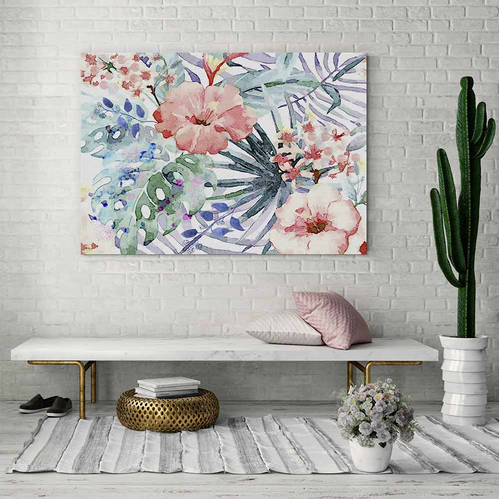 Ferns and flowers