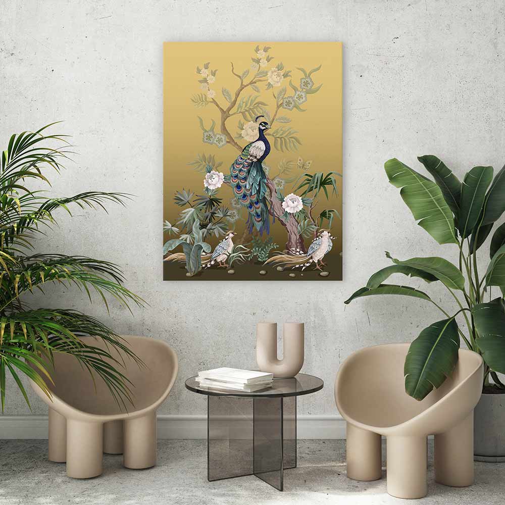 Golden peacock garden